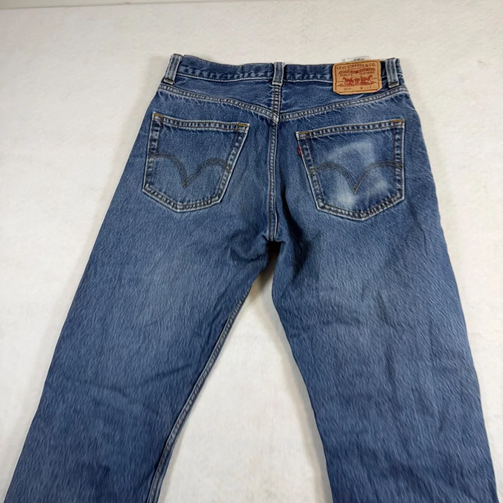 Levis 505 Regular Fit Straight Leg Mens Jeans Medium Wash Blue Denim 33x32
